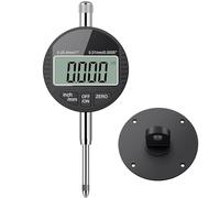 AUTOUTLET DTI Digital Dial Indicator 0.01/0.0005'' Digital Probe Indicator Dial Test Gauge Range 0-25.4mm/1'' Dial Test Indicators Electronic Indicator Gauge Black