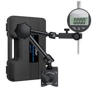 AUTOUTLET Electronic Digital Dial Indicator Gage with 132lbs/60kg Magnetic Base, 0-1 Inch/25.4mm, High Precision, Auto-Off, Switchable Metric/Imperial, Fine Adjustment Knob