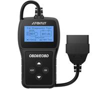 AUTOUTLET OBD2 Diagnostic Device, Car OBD2 Scanner Code Reader OBD2 EOBD Engine Fault Code Reader Scanner with Live Data, DTC Definition, 10 Languages, Voltage Detection & Monitoring