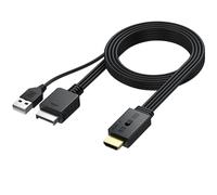 AUTOUTLET PS2 to HDMI Converter 1080P HD, 4:3/16:9 Aspect Ratio Switch, Plug & Play, All-Region Compatibility for PS2 and PS1, No Extra Cables Needed