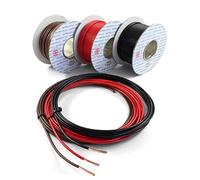 Autowiring 50 AMP Rated 6mm² Single Core Stranded Copper Cable 12v 24v Thin Wall Wire (10M 20M 30M 100M) (Black, 100 Metre Roll)
