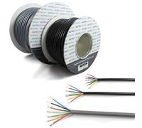 AUTOWIRING Automotive 7 Core Trailer Cable 12v 24v Multistrand Caravan Wire - 11AM, 14AM, 16.5AM - 0.5mm² 30M Roll