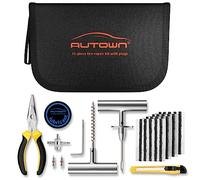 AUTOWN Flat Tire Repair Kit with Plugs 31 Pcs for Car, Motorcycle, ATV, Jeep, Truck, Tractor Flat Tire Puncture Repair