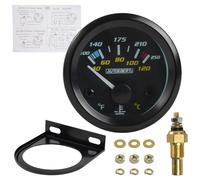 AUTOXBERT 2" 52mm Water Temp Gauge, 100-250℉ & 40-120°C Universal Water Temp Thermometer Meter Kit Car Water Temp Gauge Meter with LED Backlight °C & °F Display for Marine Boat, Ship, Car, Truck