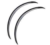 AUTOXBERT 2pcs 73cm Black Universal Black Car Truck Wheel Fender Flares Eyebrow Arches Cover Replaces,Car Fender Flares Extra Wheel Arches Cover Protector Trim Lips