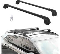 AUTOXBERT 2PCS Car Roof Bars Flush Rail Roof Cross bars Universal for Flush Side Rail Roof without Gap Heavy-duty Aluminium Adjustable Crossbars with Locks (Size A)