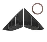 AUTOXBERT 2x Carbon Fiber Rear Window Louvers Vent Trim For Ford Focus ST RS MK3 12-18, Provide some privacy and additional shade for your car exterior.