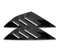 AUTOXBERT 2x Gloss Black Car Rear Window Louvers Vent Trim For Ford Focus ST RS MK3 12-18, Provide some privacy and additional shade for your car exterior.