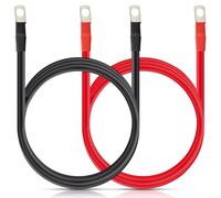 AUTOXBERT Battery Inverter Cable Set, Car Battery Leads with M8 Ring Terminals Copper Flexible Wire for Car, Truck, Vehicle, RV, Solar 2Pcs (5AWG 100CM M8)