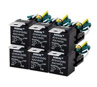 AUTOXBERT Car Relay Switch Harness, 6PCS 12V 40A Car Relay with Harness Socket Set, 5-Pin SPDT Waterproof Automotive Relays with Heavy Duty 14 AWG Wires for Car/Truck/Van/Motorcycle/Boat
