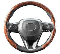 AUTOXBERT Wood Grain Steering Wheel Cover Anti-Slip for O/D Type 14 1/2-15.4 Inch Ultra-Thin Breathable Sport Cassette Car Accessories