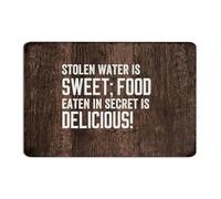 Autravelco Custom Metal Signs Stolen Water Is Sweet Wall Decorations Metal Plaque for Coffee Bar Pubs Club Garage Art Poster Gift for Bedroom 8x12 Inch
