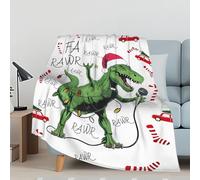 Autrucker Dinosaur Christmas Blanket,Christams Dino Blanket,Best Christmas Birthday Valentine's Day Easter Presents for Kids,40x50 inchs