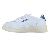 AUTRY AULM LL29 Leather Sneakers Shoes White and Blue Cyan
