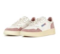 Autry - Autry Medalist Low Leather Sneaker White, Goatskin & Pink Suede - 36