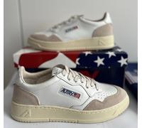 Autry Medalist Low Sneakers in White Leather Beige Suede Size 41 UK 8 | US 11