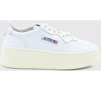Autry Medalist Platform Low Sneakers in Leather with Perforated Toe and Cut-Out Logo - Size: 40 - female