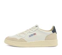 Autry Men's 01 Low Leather and Suede Sneaker White/Navy UK 6