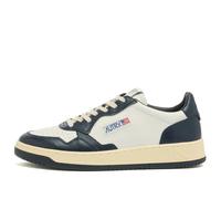 Autry Men's 01 Medalist Low Leather Sneaker Wht/Blue