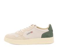 Autry Men's 01 Medalist Low Leather Suede Sneaker Sand/Green