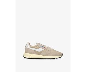 Autry Mens Autry Reelwind Low Runner Leather and Nylon Trainers Beige Eur 40 / 6 UK Men