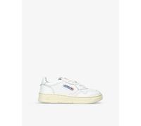 Autry White Kids Medalist Logo-embroidered Leather Low-top Trainers 4-9 Years Eur 33 / 1 Uk Adult