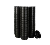 AUTSEEYS Plastic Gecko Feeding Cups, 0.5 oz Small Terrarium Bowls Reptiles Food Water Feeder Ledge Cups for Lizars,Bearded Dragon,Snake,Frogs, 100Pack Black