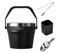 Autsel 7 Litre Ice Bucket with Lid & Ice Tongs & Scoop, Large Ice Bucket Double Walled Insulation, Perfect for Home Bars, Pubs, Restaurants, BBQs and Picnics