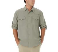 Autsel Mens Hiking Shirts Long Sleeve UPF 50+ Sun Protection Outdoor Shirts | Breathable quick dry button down shirt with pockets, designed for outdoor walking, fishing, golfing, travel and camping