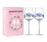 Autsel Wine Glasses Set of 2, 500ml Crystal Red&White Wine Glasses, Friendship Gift for Women, Personalised Birthday Special Friend Leaving Gifts