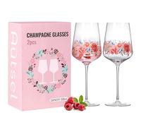 Autsel Wine Glasses Set of 2, 500ml Crystal Red&White Wine Glasses, Friendship Gift for Women, Personalised Birthday Special Friend Leaving Gifts