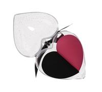AUTSUPPL 1 Box Heart Shape Makeup Sponge Dual-purpose Wet Dry Flocking Beauty Blending Sponges for Foundation Cream Powder Concealer Reddish Black Cosmetic Puff