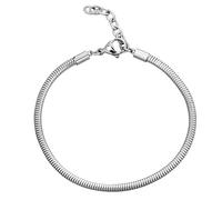 AUTSUPPL 1 Set Snake Bone Bracelet Adjustable Snake Chain Bracelet with Lobster Clasp Unique Weaving for Men and Women Comfortable Fit Includes Box Silver Paper Packaging