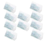 AUTSUPPL 10 Boxes Metal Page Markers Bookmark Paperclips Paperclip Bookmarkset Metal Fold-Back Clip Stationery Paper Clip Office Supplies Black File Organizers Light Green