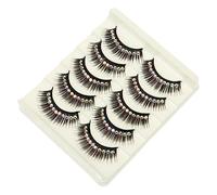 AUTSUPPL 10 Pairs Rhinestone False Eyelashes Dramatic Volume Thick Black Fake Lashes for Latin Dance Performance Stage Makeup