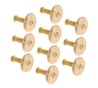 AUTSUPPL 10 Sets Screw Cap Badge Pin Backs Metal Accessories Secure Pin Fix for Name Tag Brooch Crafting Supplies Locking Clasp