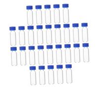 AUTSUPPL 100 Pcs Transparent Glass Vials with Caps Small Empty Sample Bottles for Liquid Storage Sealed Tiny Jars for Powder and Sample Collection Reusable Containers