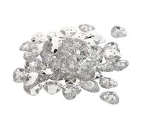 AUTSUPPL 100pcs Clear Heart Shaped Buttons Two-Hole DIY Sewing Accessories for Clothes Crafts Handmade Embellishments Transparent Decorative Buttons for Shirts Dresses