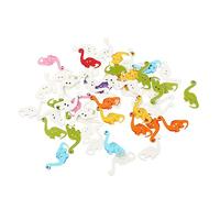 AUTSUPPL 100pcs Novelty Buttons Wood Dinosaur Sewing Fasteners Cartoon Shape Buttons Creative and Easy to Sew for DIY Handicrafts and Party Decorations