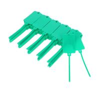 AUTSUPPL 100pcs Reusable Tags Ties Blank Key Tags for Shipping Cable Identification and Luggage Marking Serrated Design for Easy Use Green