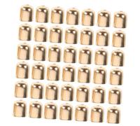 AUTSUPPL 100pcs Tassel End Tip Cap and Jewelry End Cap Set 8mm Diameter Color Metal Iron Earring and Necklace Accessories DIY Jewelry Making Supplies for Crafting and Repair