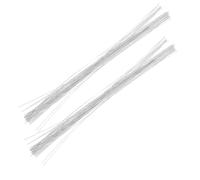 AUTSUPPL 100pcs White Floral Stem Wire Gauge Bendable Covered Florist Wire for DIY Flower Arrangements Crafts Wreaths Bouquets Party Decorations
