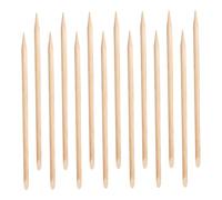 AUTSUPPL 100pcs Wood Nail Polish Stick Double Ended Cuticle Pusher with Pointed End and Flat End, Disposable Portable Manicure Tools for Home Use with Nice-shape Design