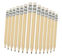 AUTSUPPL 100pcs Wooden Mini Writing Pencils with Erasers Portable Short Round Barrel Pencils for Sketching Drawing Note Taking Students Artists