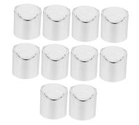 AUTSUPPL 10pcs 24mm Lotion Bottle Pressing Caps Pump Bottle Replacement Silver Body Lotion Cosmetic Jar Covers for Shampoo