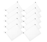 AUTSUPPL 10pcs A5 Document Organizer File Bags Thick Waterproof Zipper Pouch for Office School Supplies Multi-use Storage for Tickets Pens and Makeup Brushes 24x3x19cm