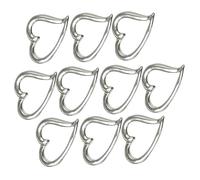 AUTSUPPL 10pcs Alloy Heart Charms for Jewelry Making Small DIY Pendant Accessories for Necklaces Bracelets Keychains Hollow Heart Shape with Smooth Edges Creative Craft Supplies for