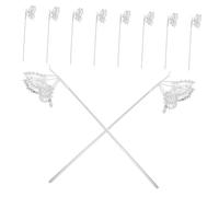 AUTSUPPL 10pcs Butterfly Hairpin Ms Hairpins Decorative Hair Clips for Women Hair Sticks for Buns Silver