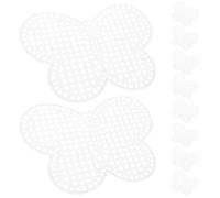 AUTSUPPL 10pcs Butterfly Shaped Plastic Mesh Sheets for Embroidery Crafts and Finishing Stitches, Unique White Knitting Sheets for Tissue Boxes and Liners, for Teens Handmade Projects