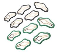 AUTSUPPL 10pcs Cloud-shaped Hair Clips for Girls Snap Barrettes for Fine Hair Stylish Accessories for School Age Boys and Girls and Women Cute Green and Black Design